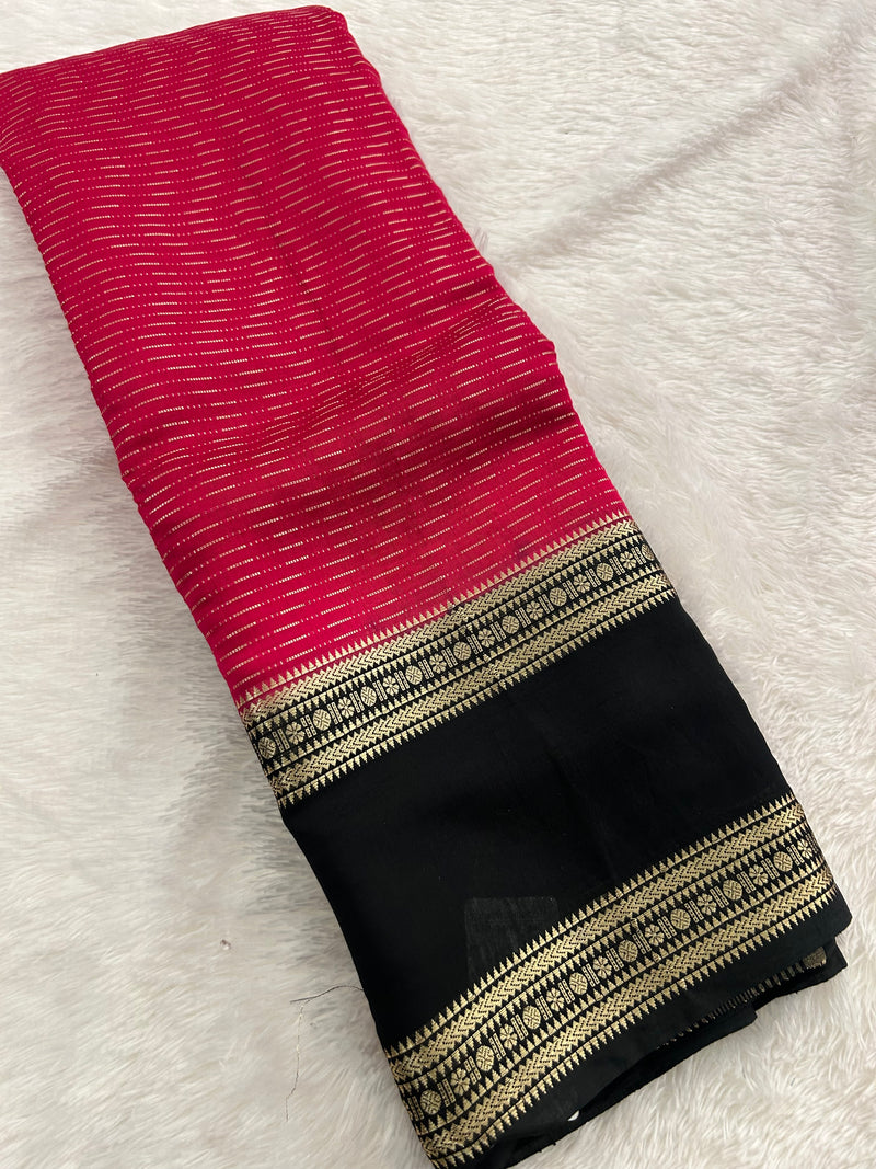 Assam Silk Fancy Saree-(JU2)