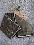 Trisha Black Gold Organza