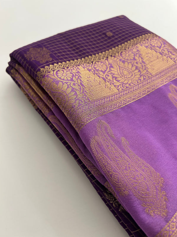 Semi Mysore Silk Saree-JU31