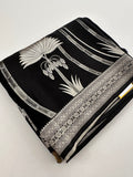Pure Banarsi Crepe Silk Saree,, silver and gold weaving all over 🌹-AU15