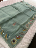 NEW PASTEL ORGANZA DESIGNER SAREE