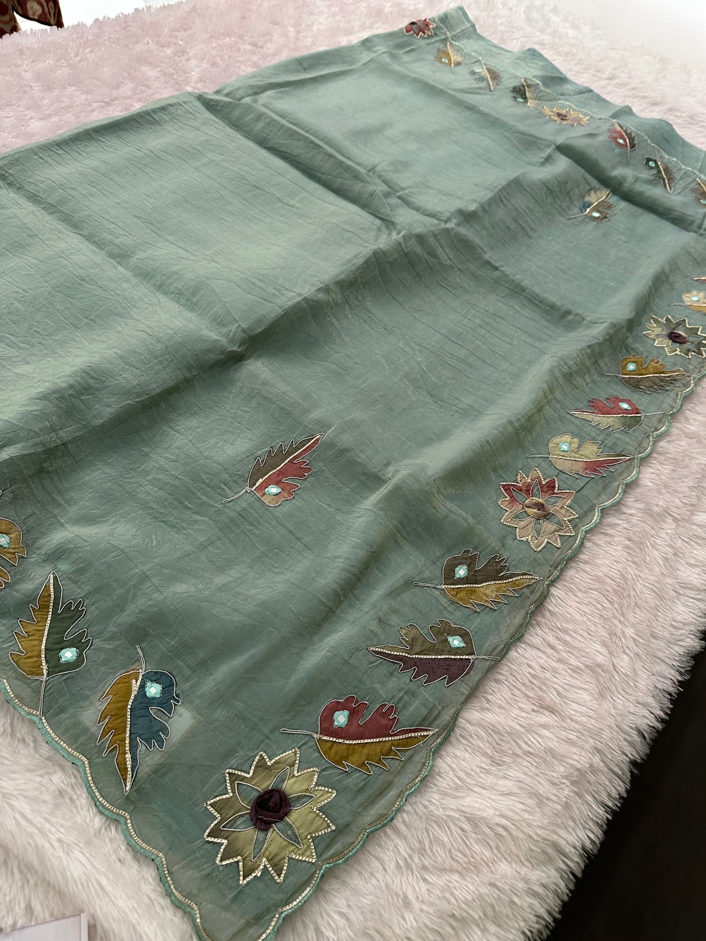 NEW PASTEL ORGANZA DESIGNER SAREE
