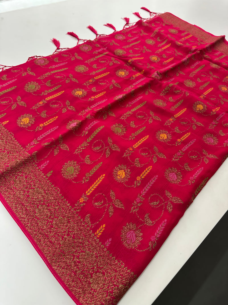 Premium Jute Tussar Fancy Saree-J9
