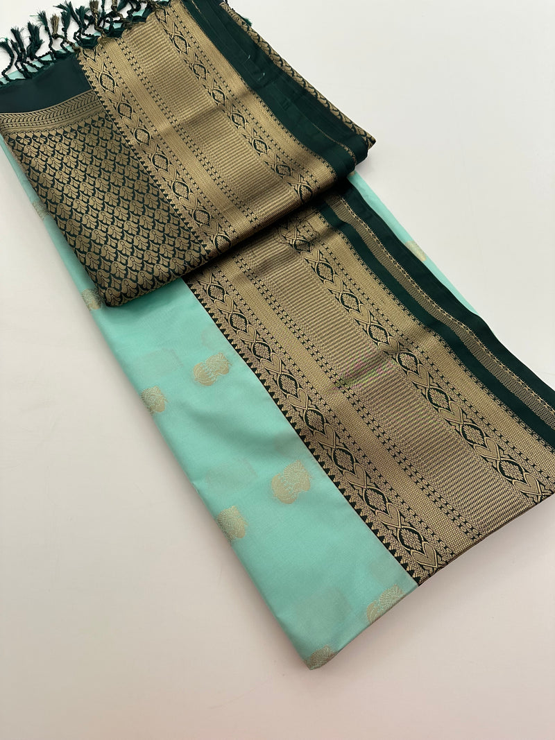New Semi Soft silk Sarees From Kanchi in beatiful Borders -JU20