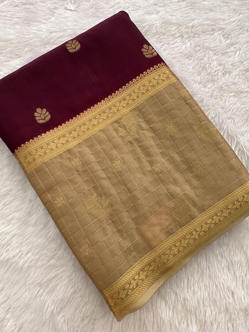 Crape Fancy Saree-JU3