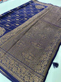Tussar Silk Fancy Sarees,, comes in checks and elephant buttas all over 🌹-JU30