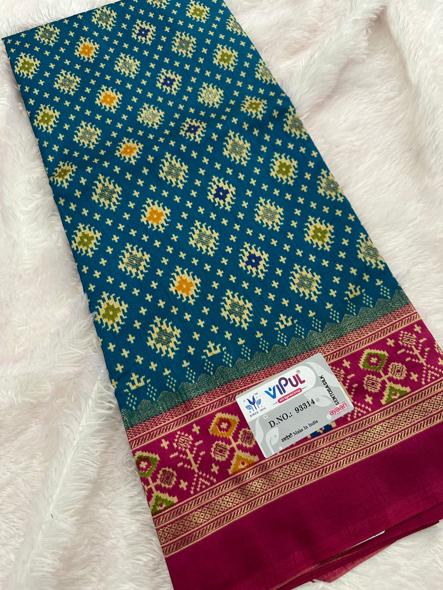 Ikkat Print Crape Chiffon-M26