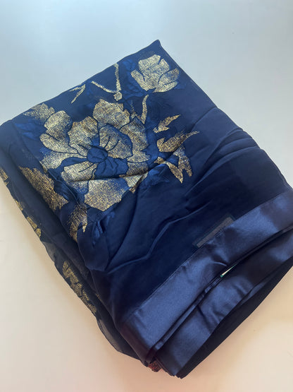 Brosso Chiffon satin Border Premium