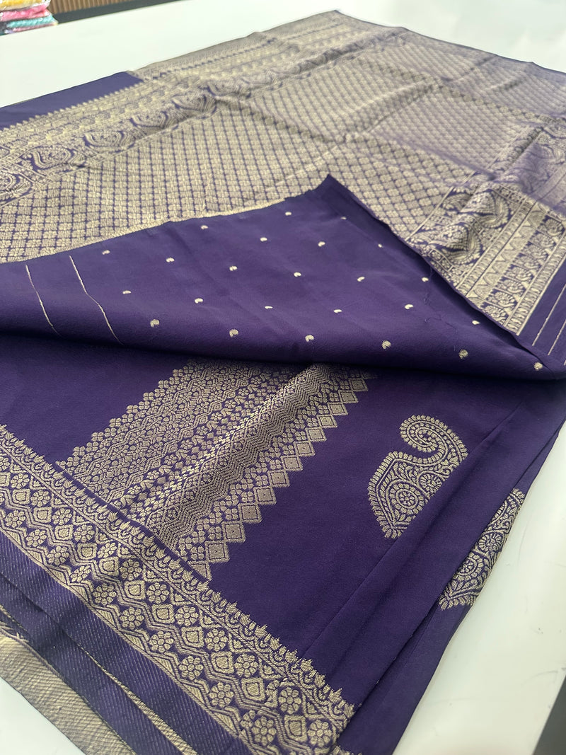 Banarsi Crape Fancy 🌹-AU6