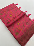 Premium Jute Tussar Fancy Saree-J9