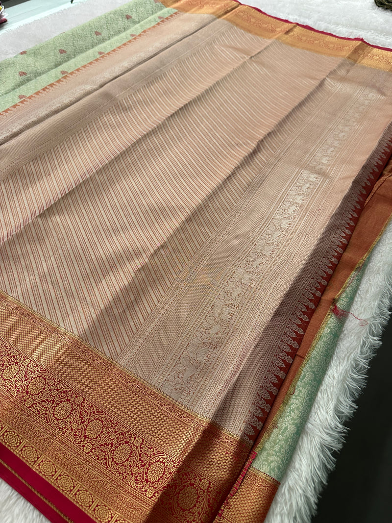 Tissue Kanchi Semi Silk Saree-JU8