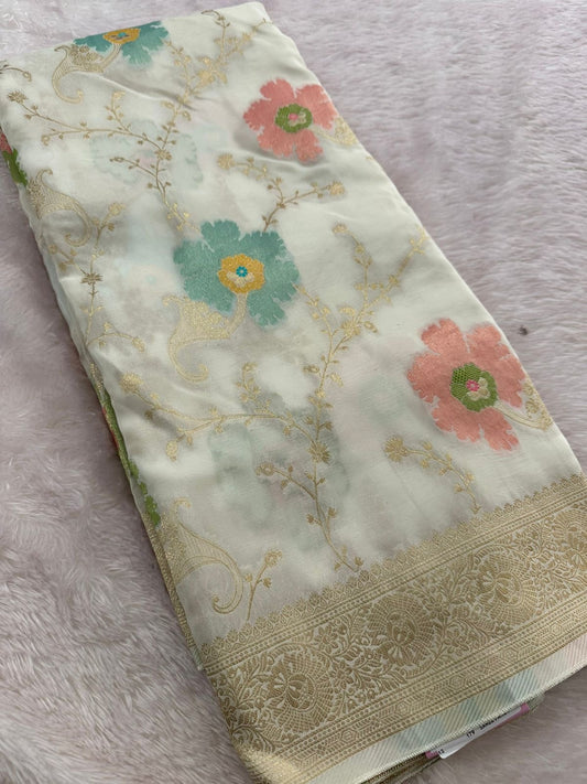 Banarasi Fancy Crape Saree -M19
