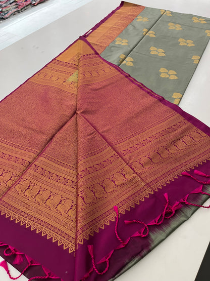 Semi Kanchi silk saree