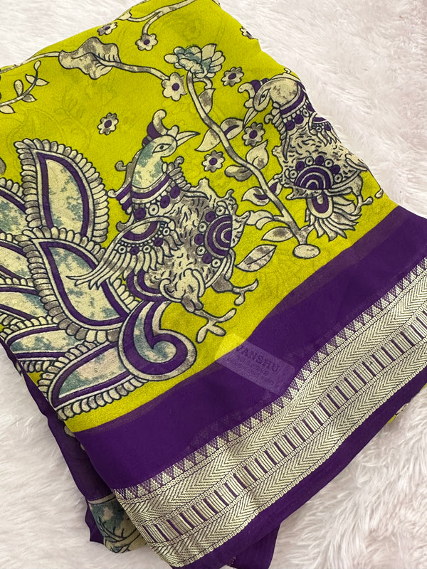 Kalamkari Fancy Chiffon-JU4