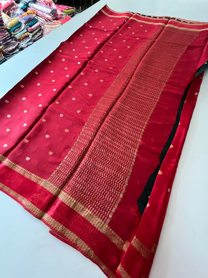 Satin Crape Designer saree