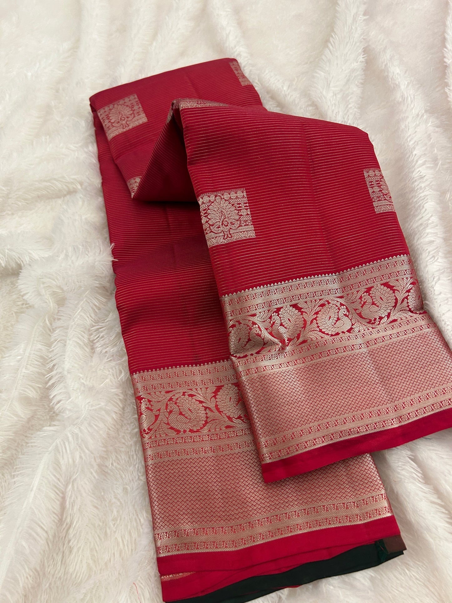 Designer Silver Zari Kanchipuram Silk