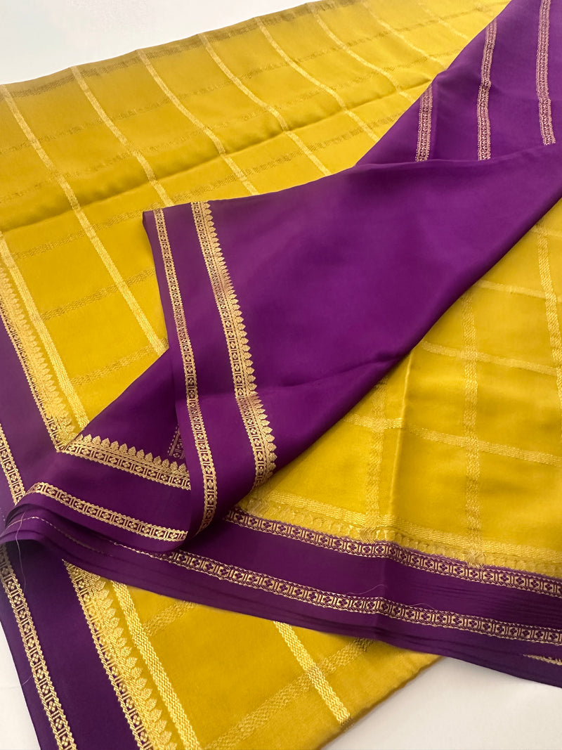 Pure Crape Mysore Silk Saree 120GSM -JU27