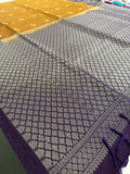 New Semi Soft silk Sarees From Kanchi in beatiful Borders-JU20