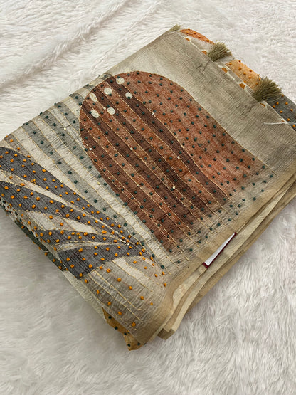 Knot Work Fancy Saree-F17