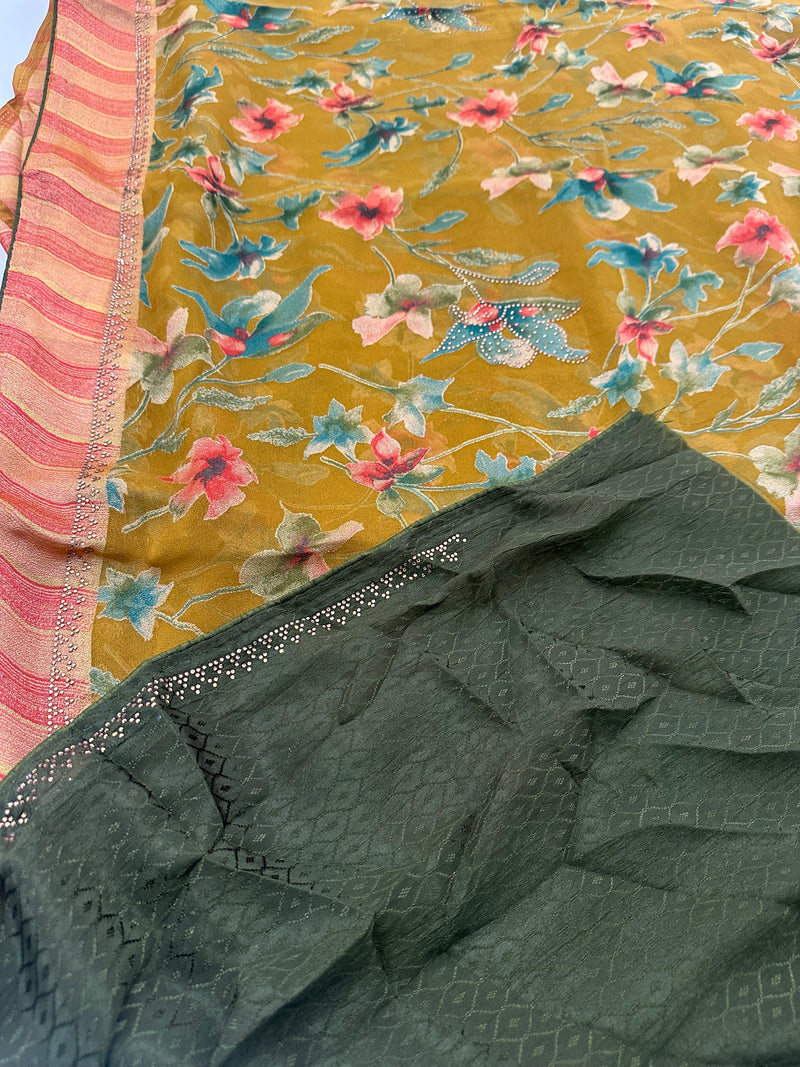Brosso Fancy Saree New-(JU1)