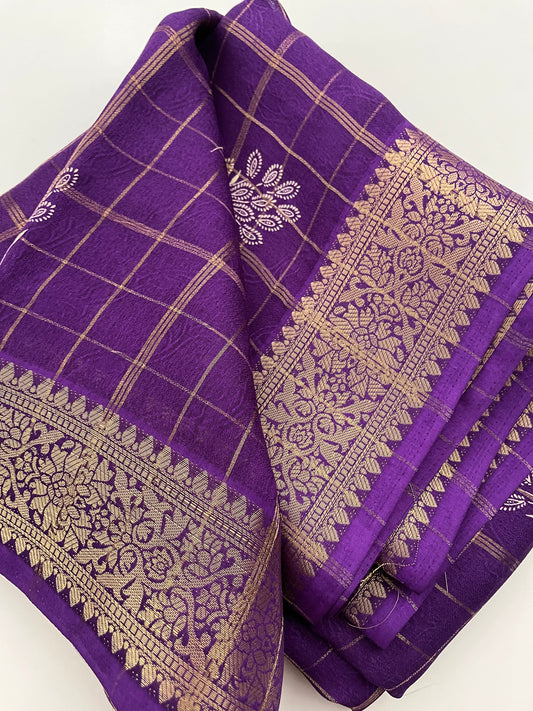 Ju4 Tussar Chiffon