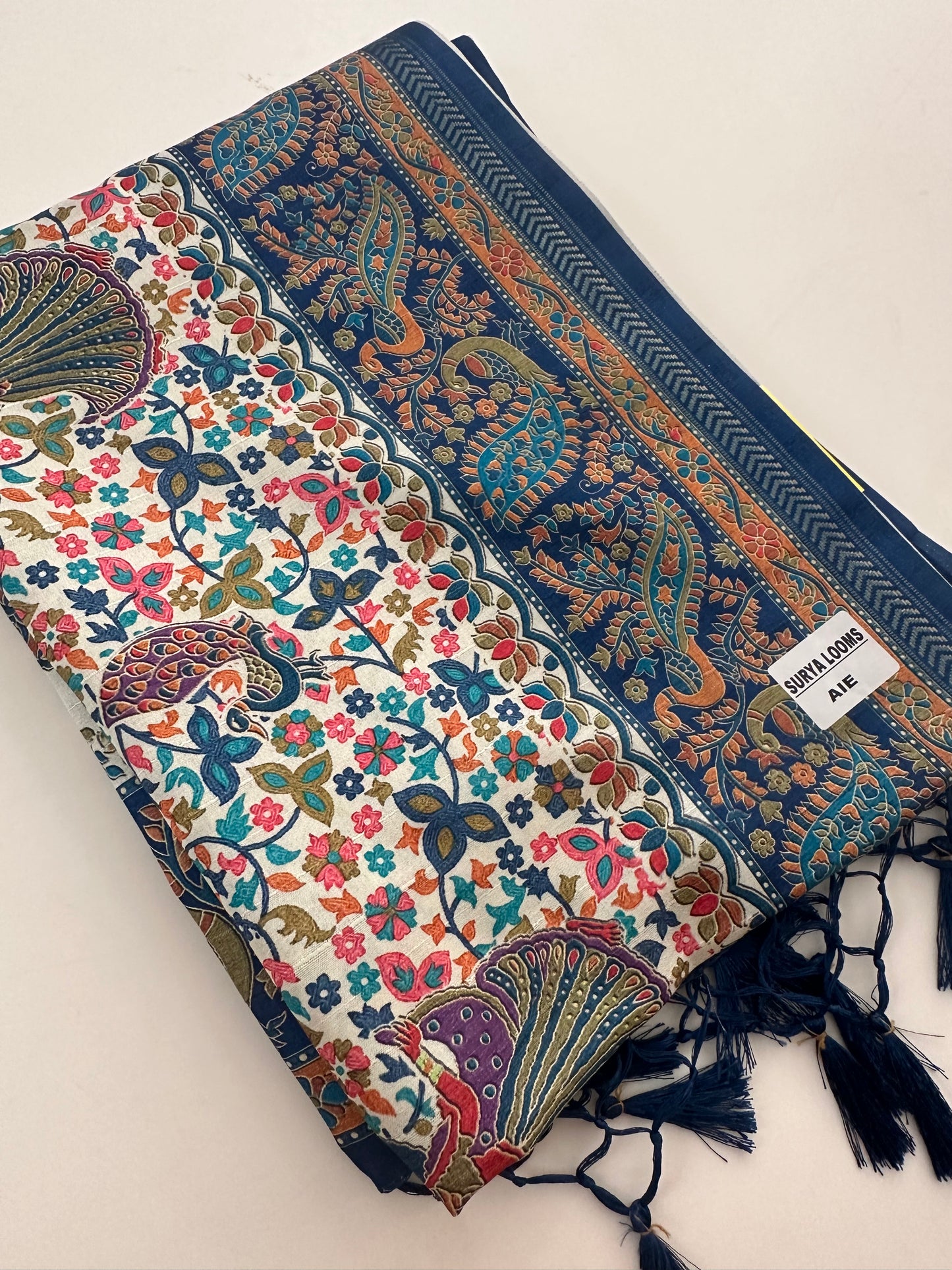 Kalamkari Tussar Printed-M26