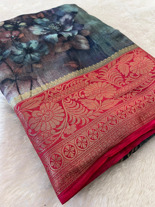 Printed Tussar Fancy