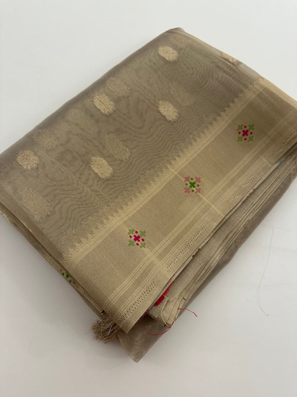 Tissue Organza Paithani Pallu-JU4