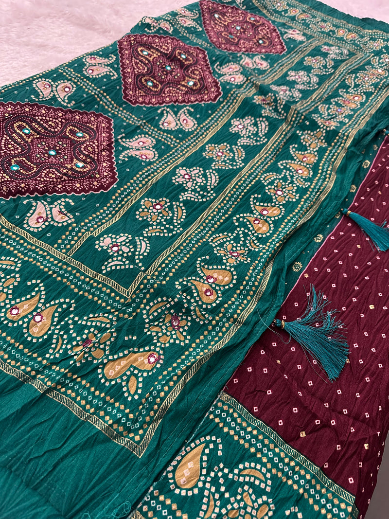 Crush Patola Fancy Saree-JU5
