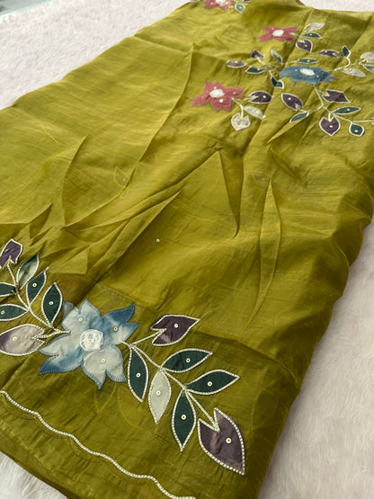Designer Organza Saree-M16