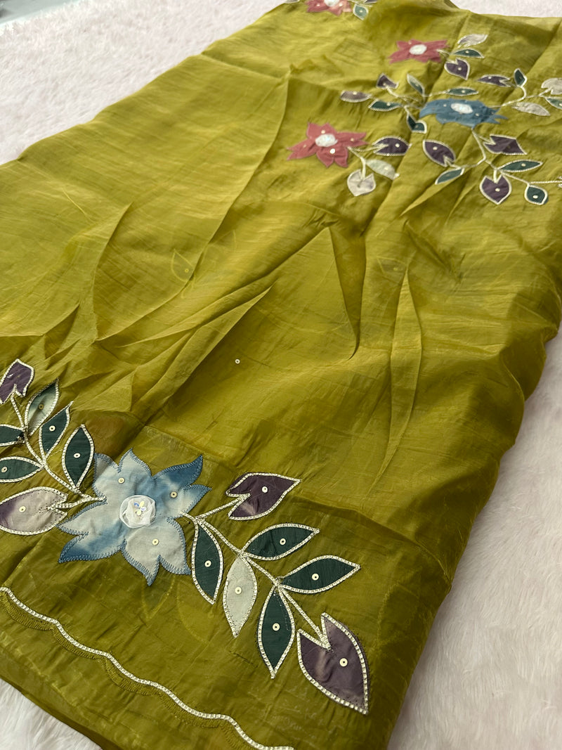 Designer Organza Saree-M16