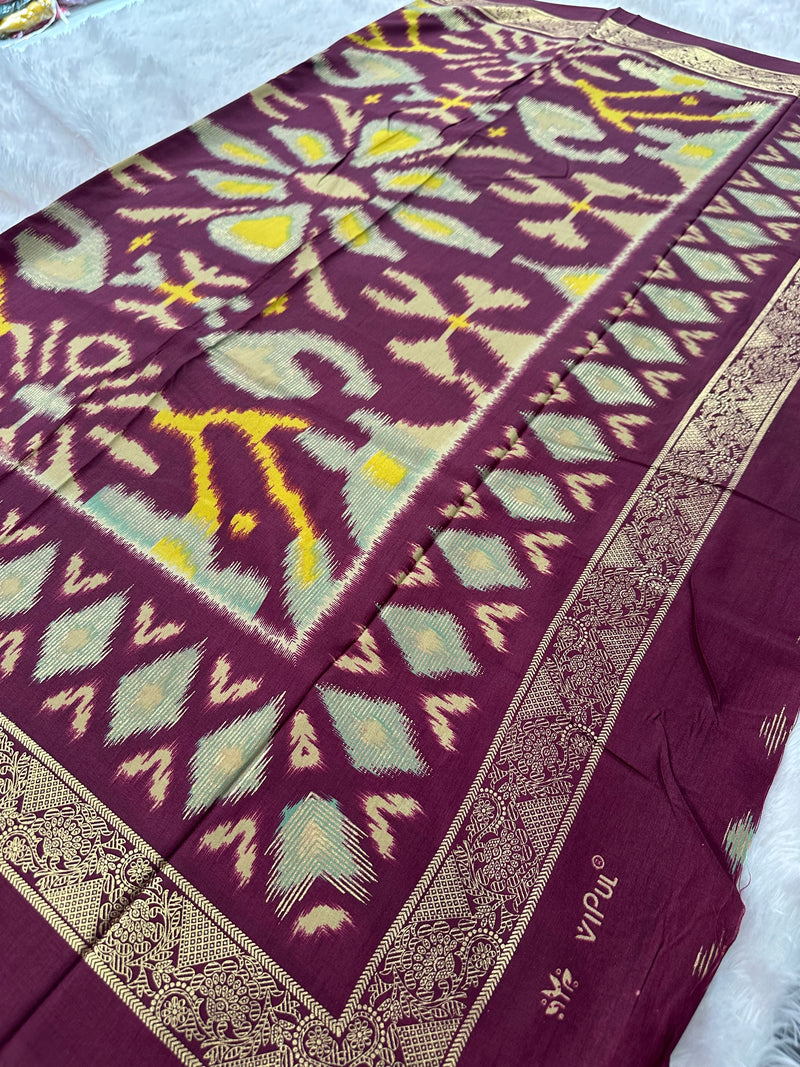 Ikkat Print Crape Chiffon-M26