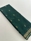 Semi Mysore Silk Small Border Jhumki Buttas - Green - AU27