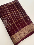 Crape Chiffon Fancy Saree-J1