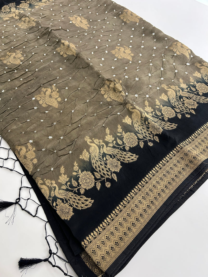 Designer Patola Sarees In Orange x Red and Black x Grey🌹 Super Premium Fabric and Finishing 🌹JU20