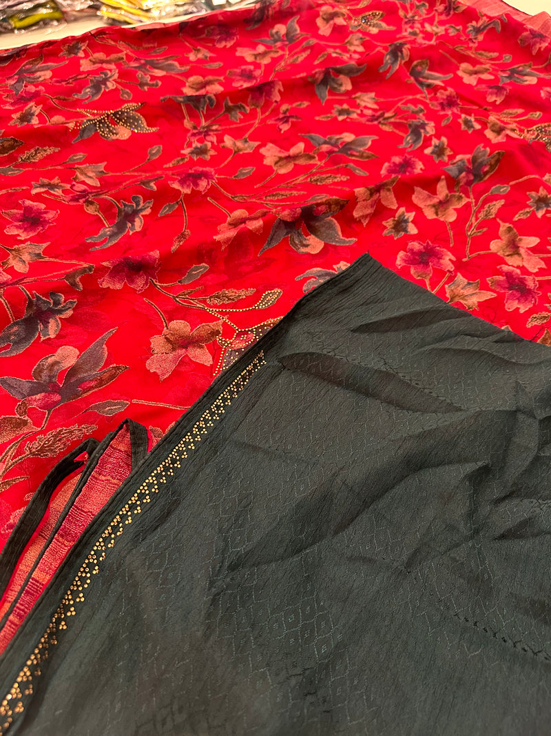 Brosso Fancy Saree New-(JU1)