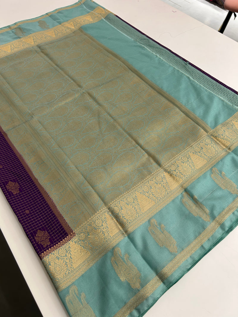 Semi Mysore Silk Saree-JU31