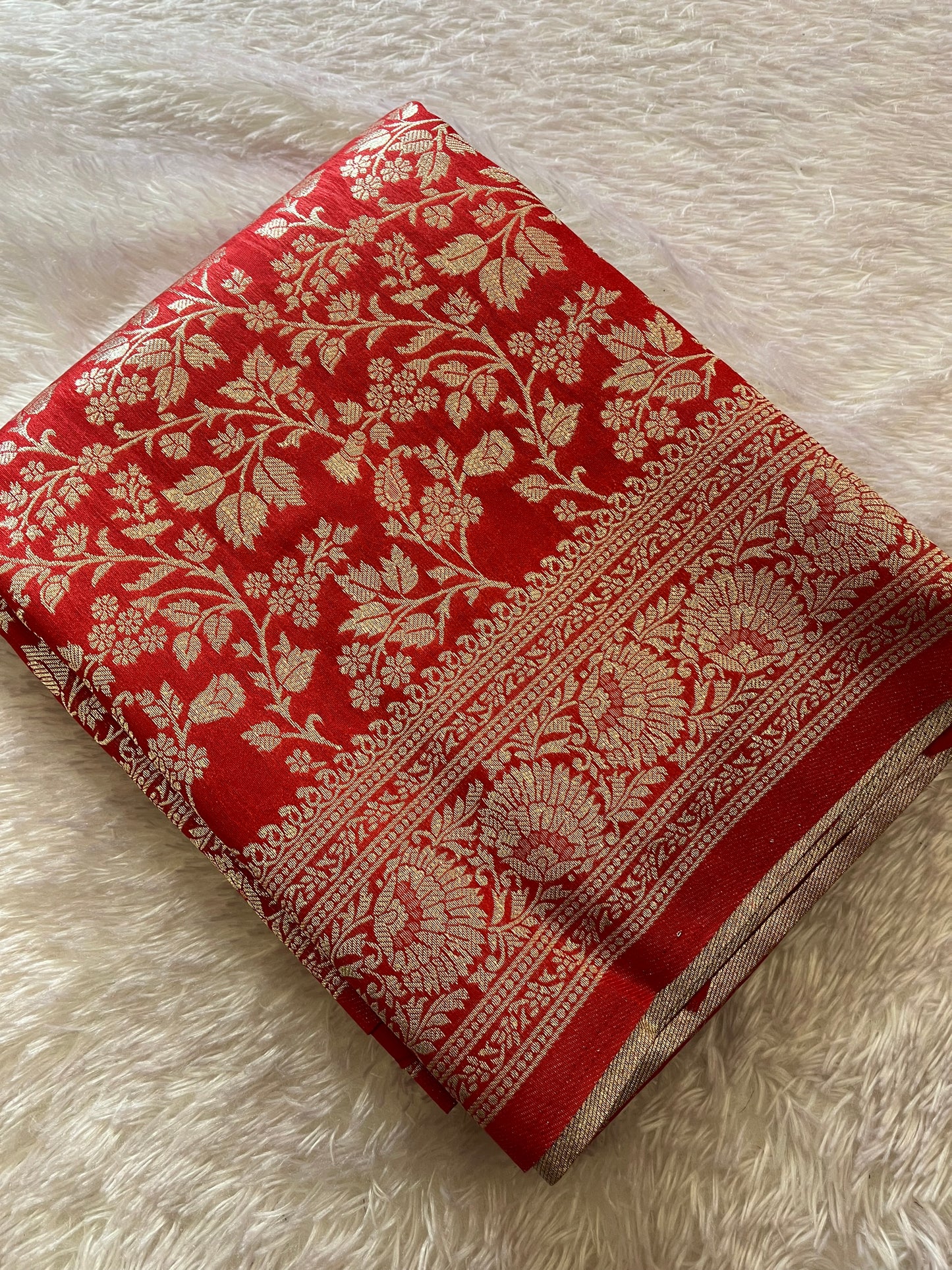 Tussar Silver Brocade