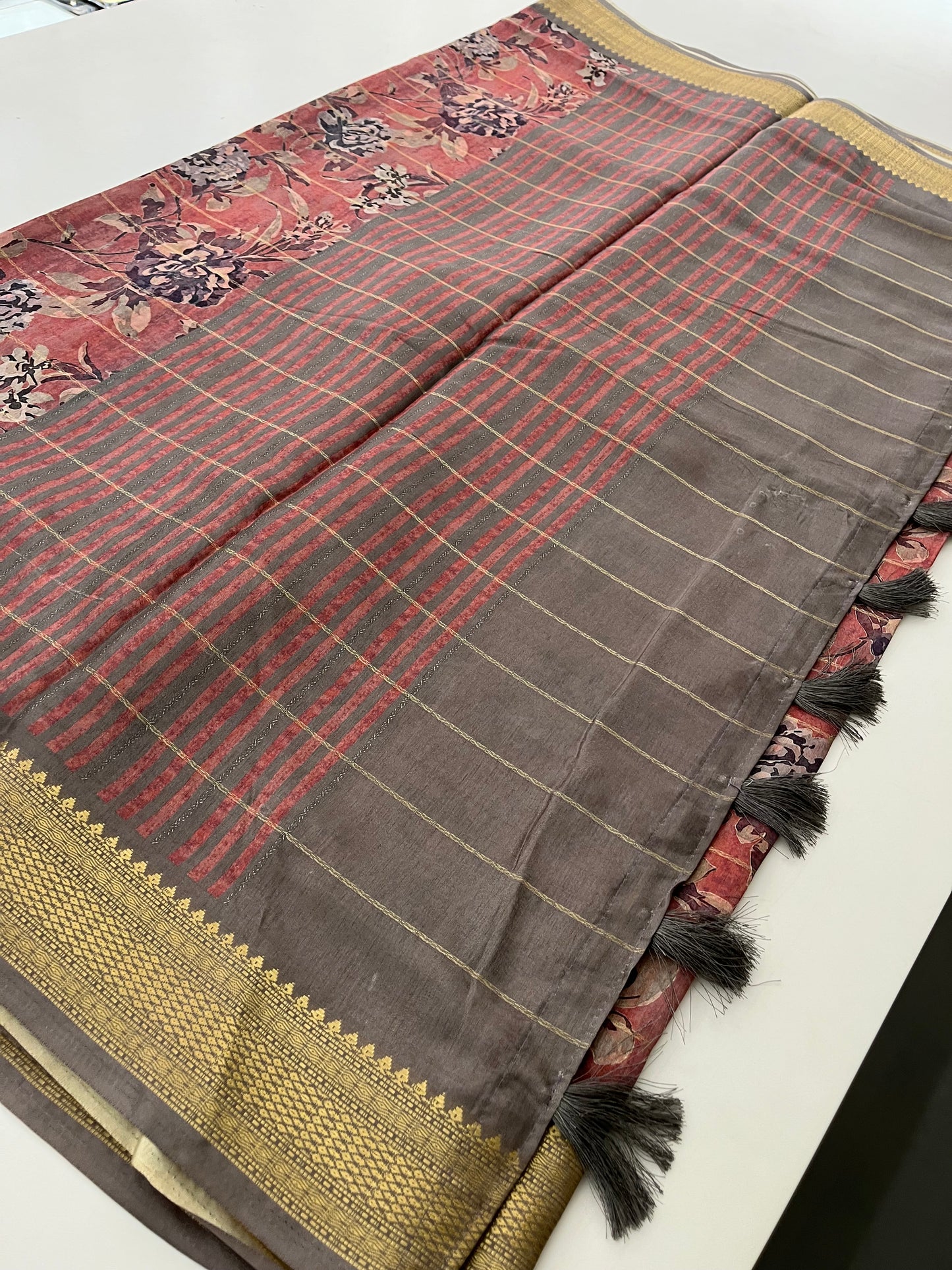 Printed Tussar Fancy