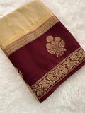 Semi Mysore Crape Silk saree-JU19