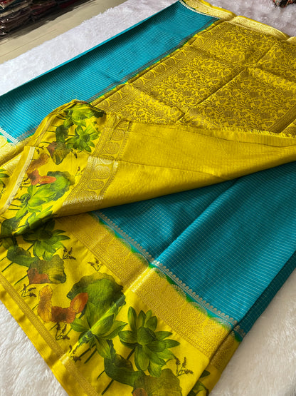Designer Printed Crape Silk
