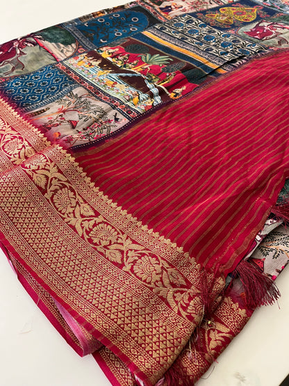 Ajrak Print premium crape