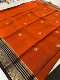 Cut Dana Work Border Chinnon Saree -AU6