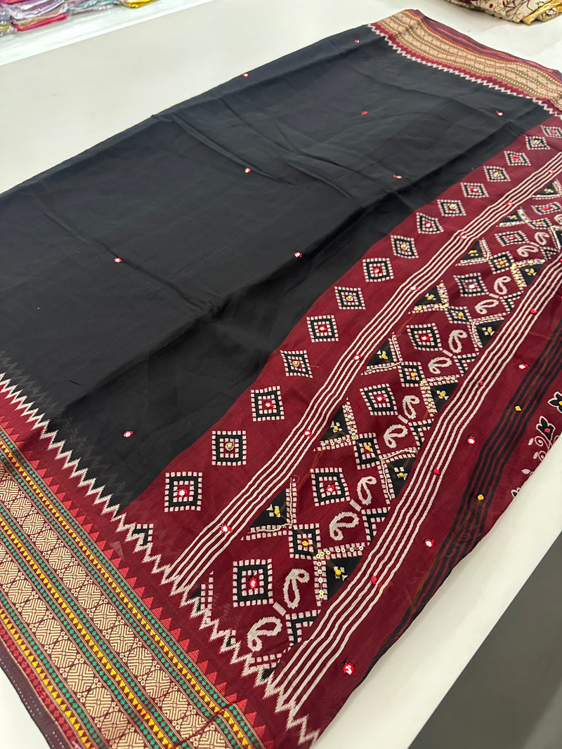 Premium Designer Chanderi Mul Fabric With Designer Border and Weaving Pallu with Tassels❤️❤️-J23