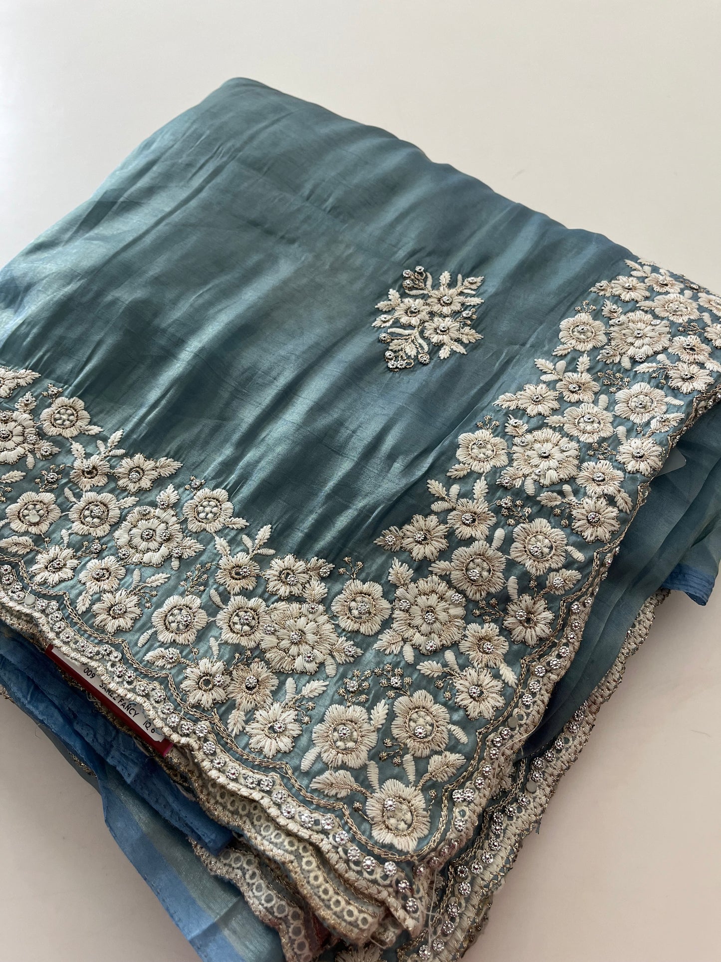 Soft organza fancy embroidery work