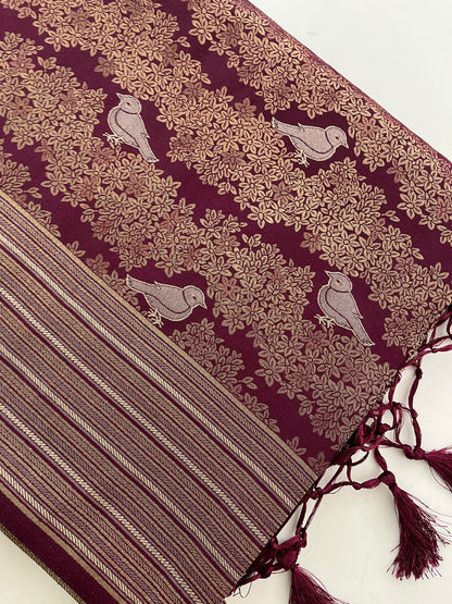Banarasi crepe Brocade Saree