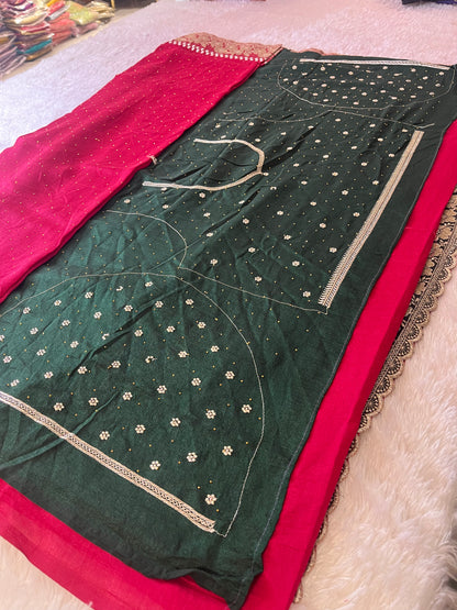 Scallop borde Fancy saree