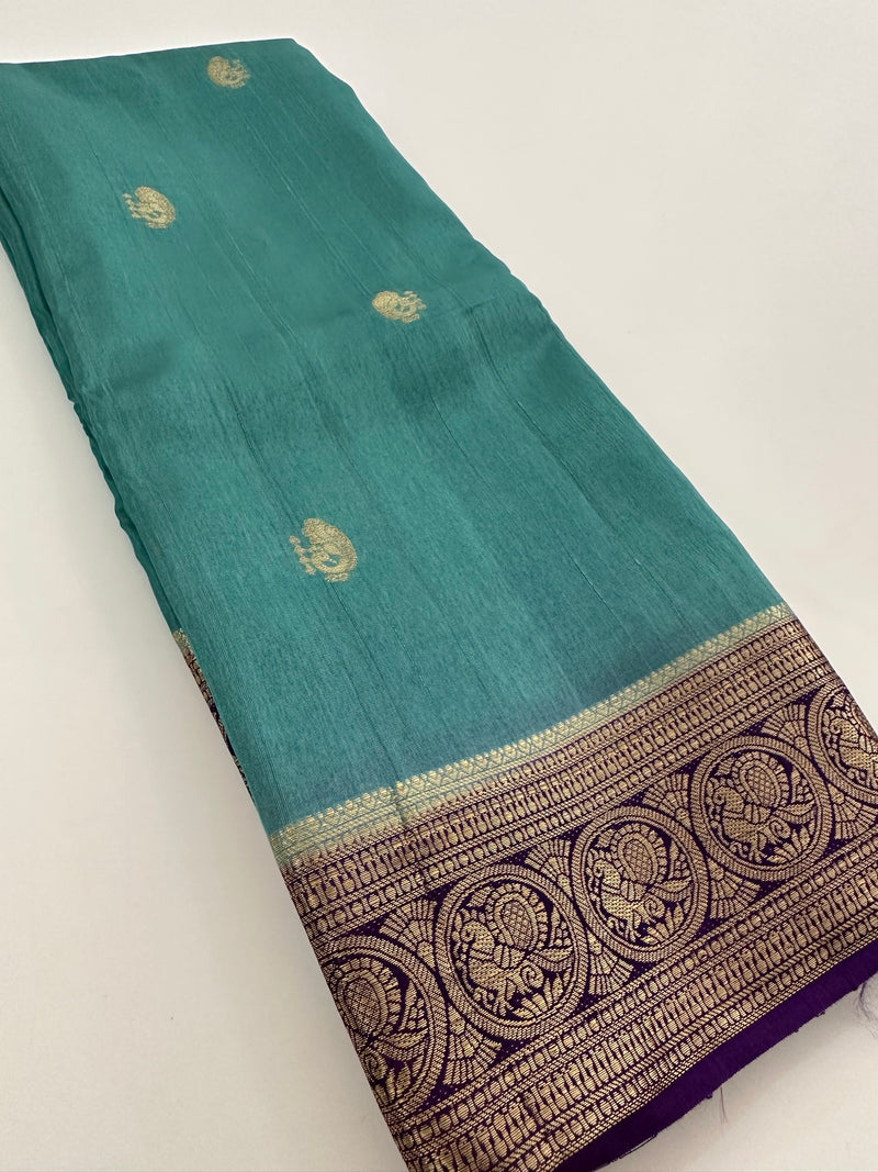 Tussar Fancy Saree in New Contrast Borders🌹- AU-17