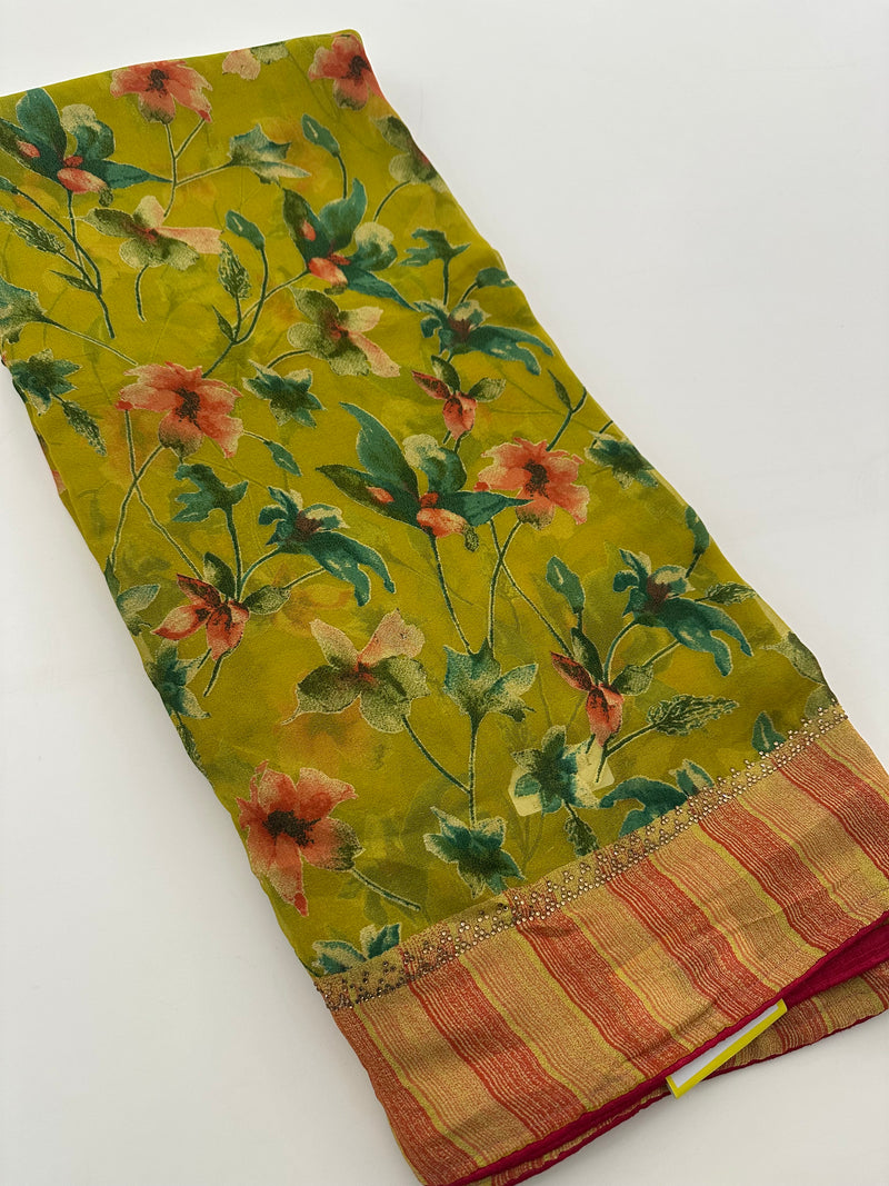 Brosso Fancy Saree New-(JU1)