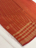 Rust Semi Mysore Silk Checks Saree with Butta - AU13